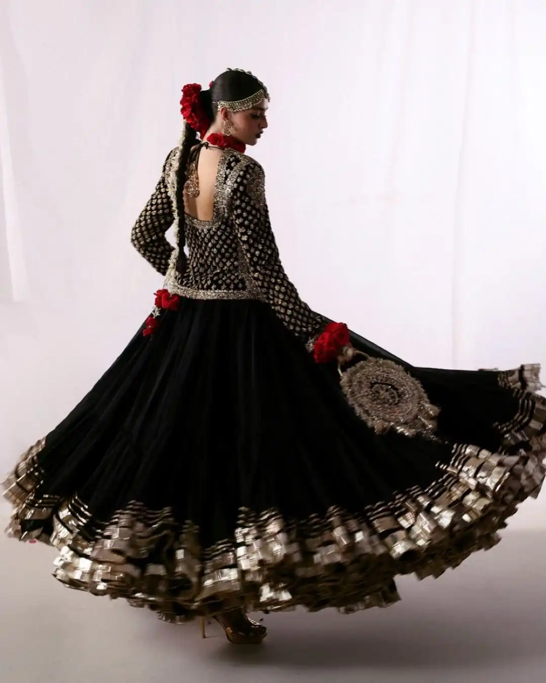 RTC 6036 Black Faux Georgette Lehenga Choli Perfect for Wedding, Party, Festival Celebrations, Ganesh Chaturthi, Diwali – . Introductory Price ₹2149. | Lehenga, Bollywood Lehenga, Creative Lehenga, Designer Lehenga, Embroidered Lehenga, Party Wear Lehenga