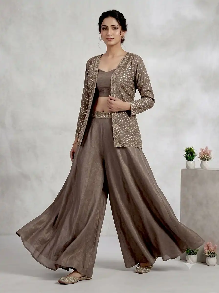 LG 2112 Brown Chinon Salwar Suit Perfect for Wedding, Party, Lohri, Eid, Holi – . Affordable Price ₹1049. Delivery 4-6 Working Days. Shop now. | Jump Suits, Salwar suit, Casual Suits, Creative suits, Designer Suits, Palazzo Suits, Party Wear Suits, Patiala Suits, Straight Suits