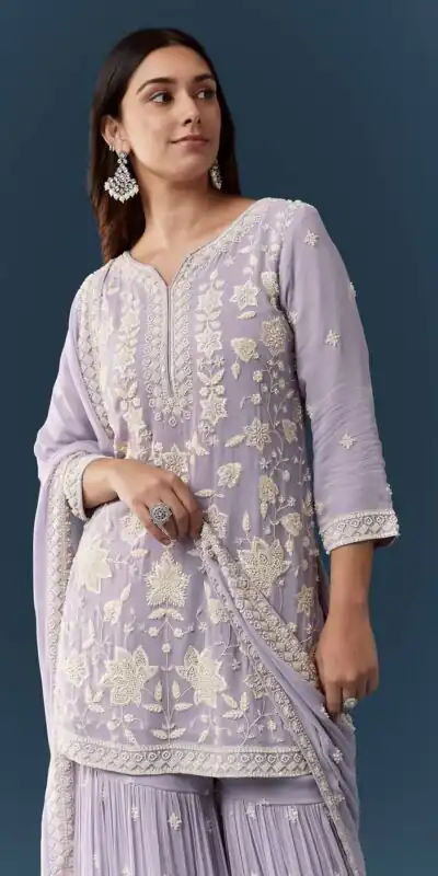 FC 727 Lavender Chiffon Georgette Salwar Suit. Perfect for Wedding, Party, Baby Shower, Pooja, Temple Visit – Grab it for ₹2599. Delivery 4-6 Work | Jump Suits, Salwar suit, Casual Suits, Creative suits, Designer Suits, Palazzo Suits, Party Wear Suits, Patiala Suits, Straight Suits