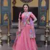 KA 5069 Peach Cosmos Silk Lehenga Choli with Zari & Embroidery Work. Introductory Price ₹2499. Delivery 4-6 Working Days. Shop now. | Lehenga, Bollywood Lehenga, Creative Lehenga, Designer Lehenga, Embroidered Lehenga, Party Wear Lehenga