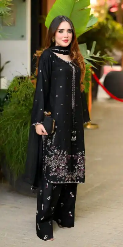 SSR 543 Black Satin Glass Salwar Suit with Embroidery Work & Thread Embroidery. Best Price ₹2149. Delivery 4-6 Working Days. Shop now. | Jump Suits, Salwar suit, Casual Suits, Creative suits, Designer Suits, Palazzo Suits, Party Wear Suits, Patiala Suits, Straight Suits
