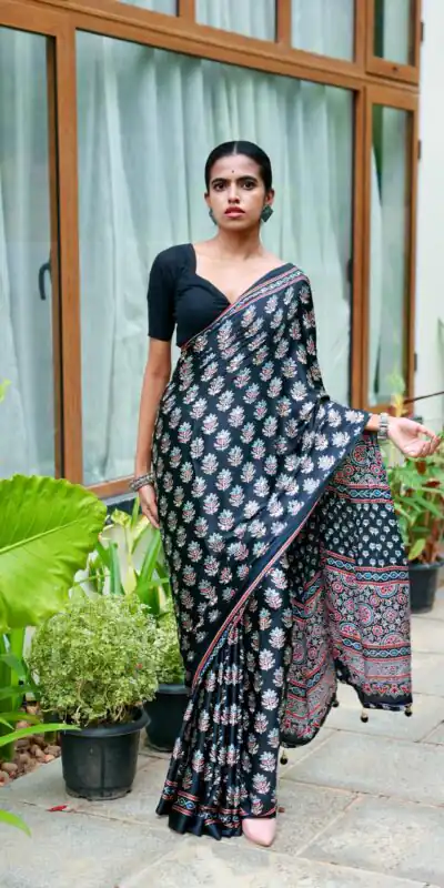 NC 5603 Black Color Satin Crap Saree with Mirror Work. Introductory Price ₹1799. Delivery Online 4-6 Working Days. Shop now. | Sarees, Bollywood Sarees, Creative Sarees, Designer Sarees, Embroidered Sarees, Ethnic Saree, Modern Digital sarees, Party Wear Sarees