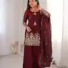 ZSR 3168 Maroon Color Fendy Silk With Embroidery Work Salwar Suit. Get it for ₹2149. Delivery 4-6 Working Days. Online Shop now. | Jump Suits, Salwar suit, Casual Suits, Creative suits, Designer Suits, Palazzo Suits, Party Wear Suits, Patiala Suits, Straight Suits