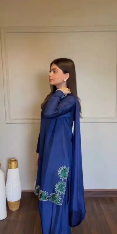 KD 1620 Blue American Silk Salwar Suit Perfect for Wedding, Party, Onam, Family Gatherings, Baisakhi – . Affordable Price ₹1849. Delivery 4-6 Working Days | Jump Suits, Salwar suit, Casual Suits, Creative suits, Designer Suits, Palazzo Suits, Party Wear Suits, Patiala Suits, Straight Suits