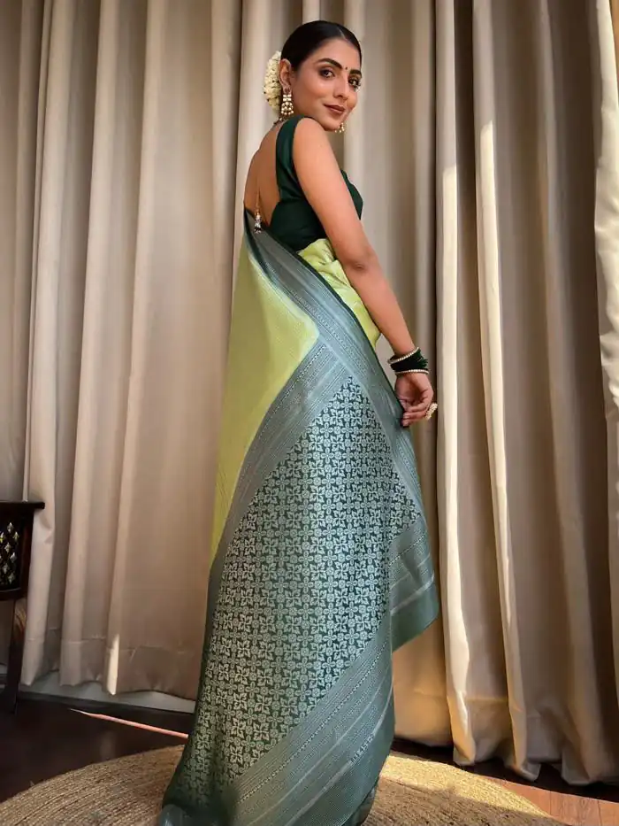 KPR 230 Pista Soft Lichi Silk Saree Perfect for Wedding, Party, Reception, Diwali, Ethnic Day – . Affordable Price ₹1449. Delivery 4-6 Working Days. | Sarees, Bollywood Sarees, Creative Sarees, Designer Sarees, Embroidered Sarees, Ethnic Saree, Modern Digital sarees, Party Wear Sarees