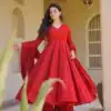 NF 1292 Red Perfect for Wedding, Party, Temple Visit, Makar Sankranti, Housewarming – Affordable Price ₹2399. Delivery 4-6 Work | Anarkali Suits, Bollywood Anarkali, Creative-Anarkali, Designer Anarkali, Embroidered Anarkali, Party Wear Anarkali, Salwar suit