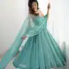 KB 287 Sky Blue Crunchy Silk Salwar Suit Perfect for Wedding, Party, Onam, Housewarming, Karwa Chauth – . Get it for ₹1999. Delivery 4-6 Working Days. | Anarkali Suits, Bollywood Anarkali, Creative-Anarkali, Designer Anarkali, Embroidered Anarkali, Party Wear Anarkali
