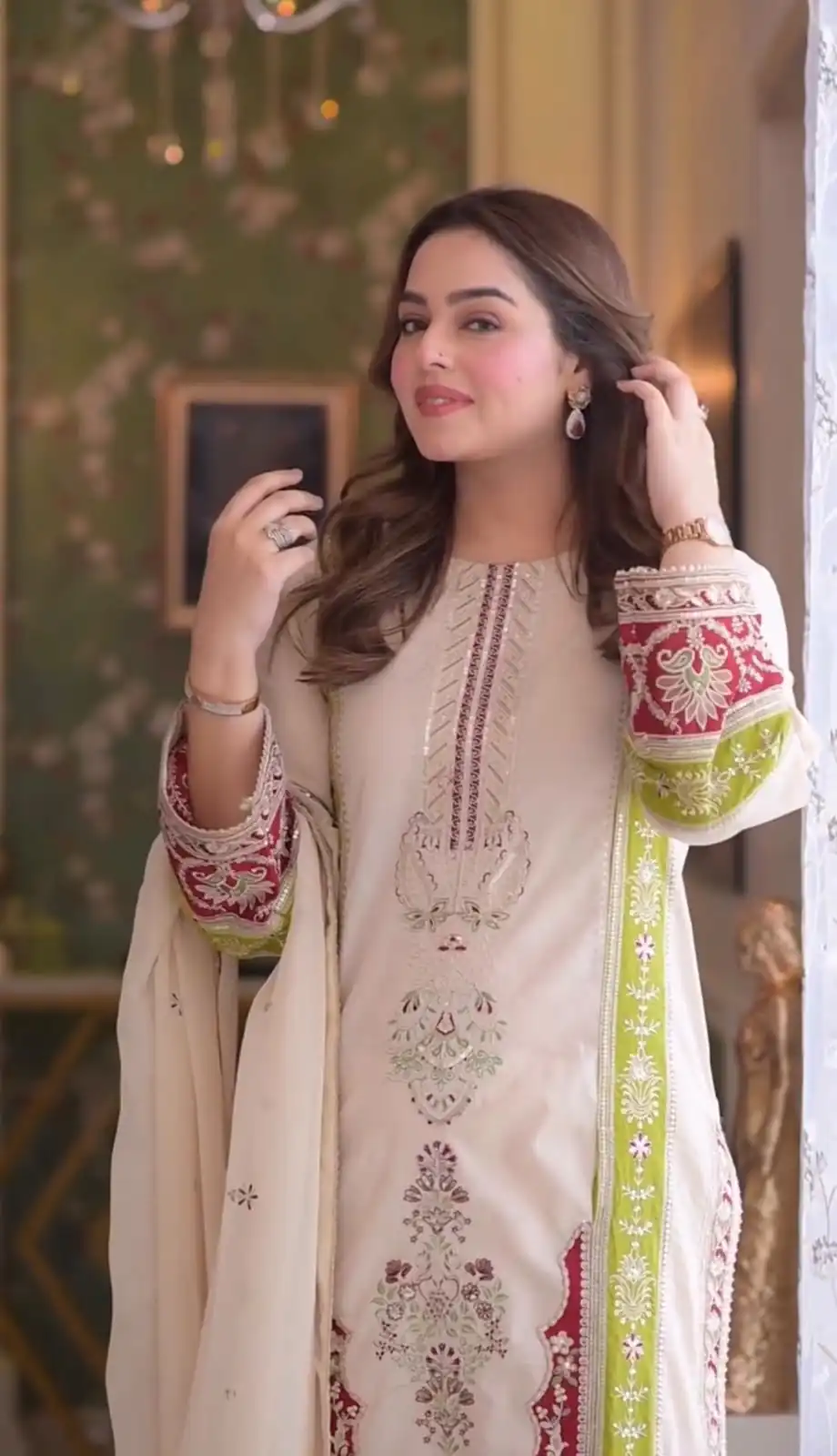 AD 238 Cream Roman Silk Salwar Suit Perfect for Wedding, Party, Lohri, Onam, Reception – . Grab it for ₹2399. Delivery 4-6 Working Days. Shop now. | Jump Suits, Salwar suit, Casual Suits, Creative suits, Designer Suits, Palazzo Suits, Party Wear Suits, Patiala Suits, Straight Suits