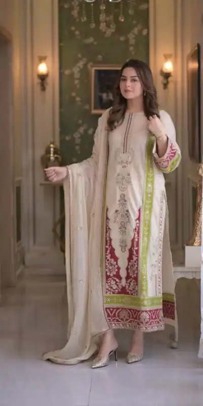 AD 238 Cream Roman Silk Salwar Suit Perfect for Wedding, Party, Lohri, Onam, Reception – . Grab it for ₹2399. Delivery 4-6 Working Days. Shop now. | Jump Suits, Salwar suit, Casual Suits, Creative suits, Designer Suits, Palazzo Suits, Party Wear Suits, Patiala Suits, Straight Suits