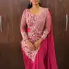 ST 1201 Pink in Faux Georgette Zari Work & Embroidery Work Saree. Special Price ₹1899. Delivery 4-6 Working Days. Shop now. | Sarees, Bollywood Sarees, Creative Sarees, Designer Sarees, Embroidered Sarees, Ethnic Saree, Modern Digital sarees, Party Wear Sarees