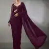 DF 3474 Wine Faux Georgette Saree Perfect for Wedding, Party, Bridal Wear, Baisakhi, Raksha Bandhan –. Introductory Price ₹1799. Delivery 4-6 Workin | Sarees, Bollywood Sarees, Creative Sarees, Designer Sarees, Embroidered Sarees, Ethnic Saree, Modern Digital sarees, Party Wear Sarees