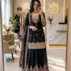 WW 1273 Black Chinon Silk Salwar Suit with Embroidery Work & Sequins Work. Get it for ₹2499. Delivery 4-6 Working Days. Shop now. | Jump Suits, Salwar suit, Casual Suits, Creative suits, Designer Suits, Palazzo Suits, Party Wear Suits, Patiala Suits, Straight Suits