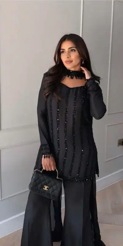 ST 1187 Black Rangoli Silk Perfect for Wedding, Party, Holi, Pooja, Anniversary – Salwar Suit. Get it for ₹2149. Delivery 4-6 Working Days. Shop now. | Jump Suits, Salwar suit, Casual Suits, Creative suits, Designer Suits, Palazzo Suits, Party Wear Suits, Patiala Suits, Straight Suits