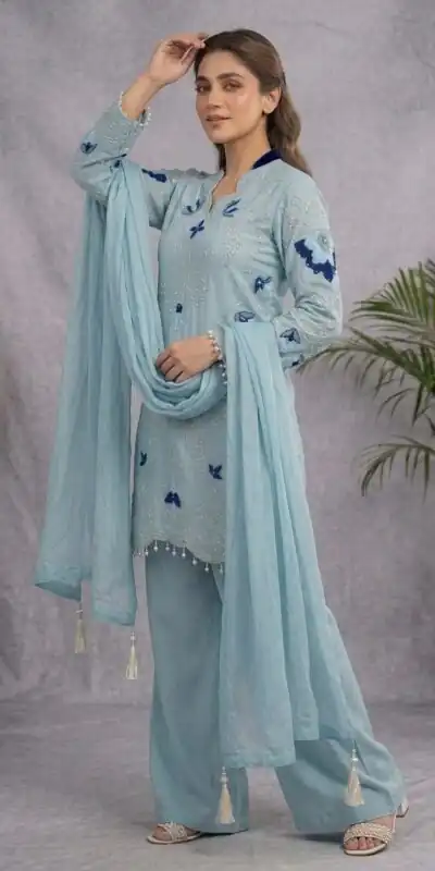 LG 2121 Blue Soft Organza Salwar Suit with Embroidery Work & Cut Work. Available at ₹2099 only. Delivery 4-6 Working Days. Shop now. | Jump Suits, Salwar suit, Casual Suits, Creative suits, Designer Suits, Palazzo Suits, Party Wear Suits, Patiala Suits, Straight Suits