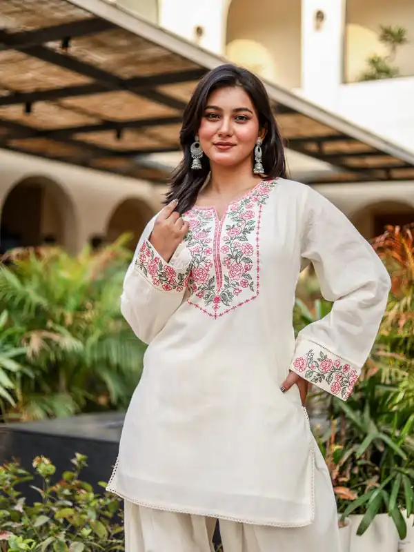 NSR 898 Off White Khadi Cotto Salwar Suit with Embroidery Work & Lace Work. Available at ₹1749 only. Delivery 4-6 Working Days. Shop now. | Jump Suits, Salwar suit, Casual Suits, Creative suits, Designer Suits, Palazzo Suits, Party Wear Suits, Patiala Suits, Straight Suits