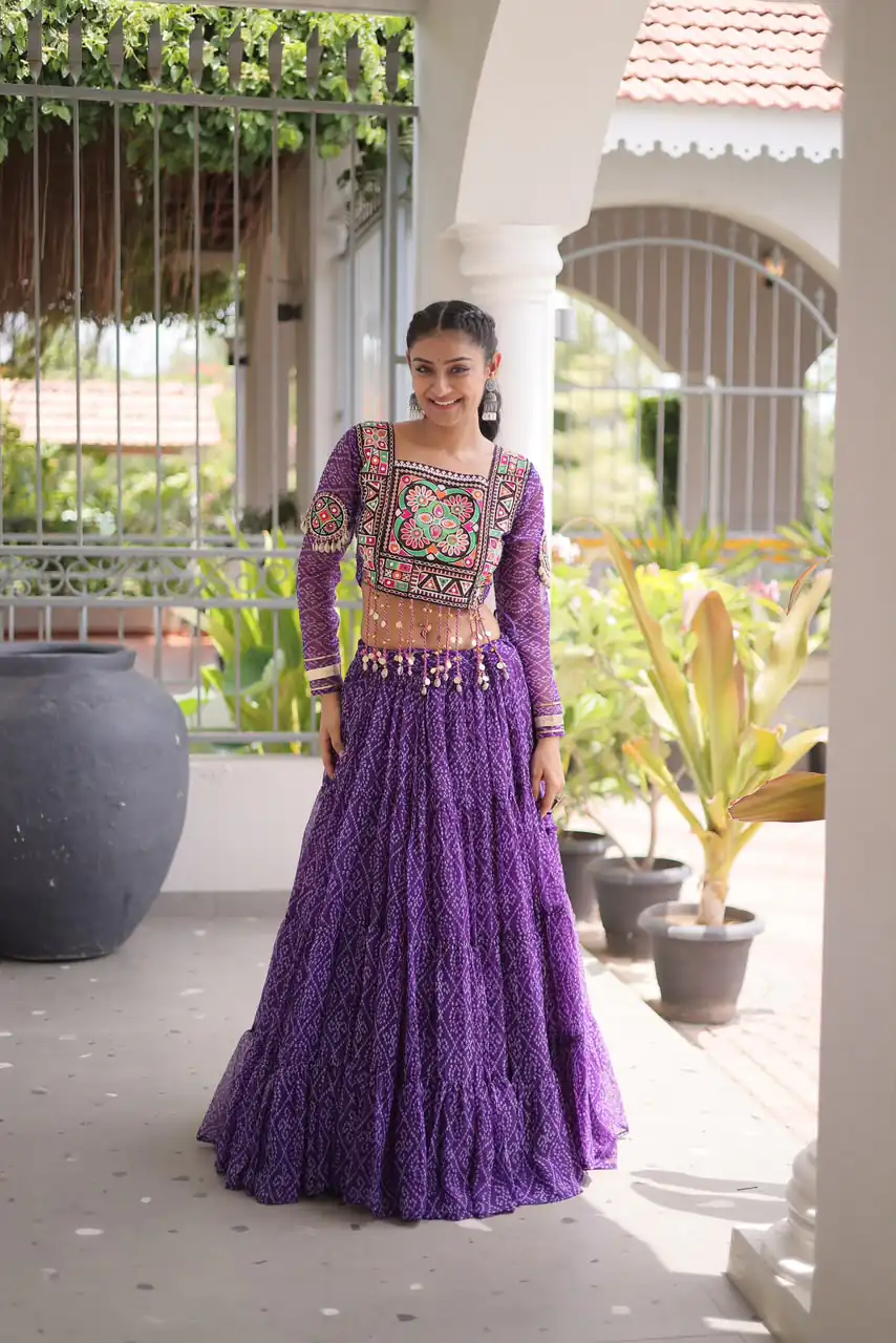 KA 5080 Purple| Faux Georgette Lehenga Choli with Embroidery Work & Lace Work. Special Price ₹2499. Delivery 4-6 Working Days. Shop now. | Lehenga, Bollywood Lehenga, Creative Lehenga, Designer Lehenga, Embroidered Lehenga, Party Wear Lehenga