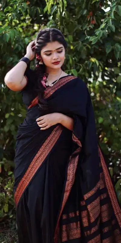 KPR 159 Black Soft Lichi Silk Cloth Saree Perfect for Wedding, Party, Family Gatherings, Sangeet, Ethnic Day – . Festive Deal ₹1349. Delivery 4-6 Workin | Sarees, Bollywood Sarees, Creative Sarees, Designer Sarees, Embroidered Sarees, Ethnic Saree, Modern Digital sarees, Party Wear Sarees