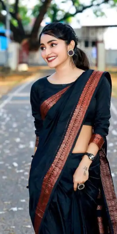 KPR 159 Black Soft Lichi Silk Cloth Saree Perfect for Wedding, Party, Family Gatherings, Sangeet, Ethnic Day – . Festive Deal ₹1349. Delivery 4-6 Workin | Sarees, Bollywood Sarees, Creative Sarees, Designer Sarees, Embroidered Sarees, Ethnic Saree, Modern Digital sarees, Party Wear Sarees