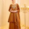 KF 1727 Brown Fandy Silk Salwar Suit Perfect for Wedding, Party, Family Gatherings, Onam, Engagement – . Affordable Price ₹1849. Delivery 4-6 Working Da | Jump Suits, Salwar suit, Casual Suits, Creative suits, Designer Suits, Palazzo Suits, Party Wear Suits, Patiala Suits, Straight Suits