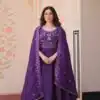 KA 1230 Purple in Gold Crush Zari Work & Embroidery Work Gown . Affordable Price ₹1999. Delivery 4-6 Working Days. Shop now. | Gowns, Bollywood Gowns, Creative Gowns, Designer Gowns, Embroidered Gowns, Party Wear Gowns