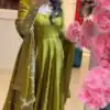 SSR 544 Lime Yellow in Crunchy Silk Embroidery Work & Lace Work Gown . Special Price ₹2399. Delivery 4-6 Working Days. Shop now. | Gowns, Bollywood Gowns, Creative Gowns, Designer Gowns, Embroidered Gowns, Party Wear Gowns