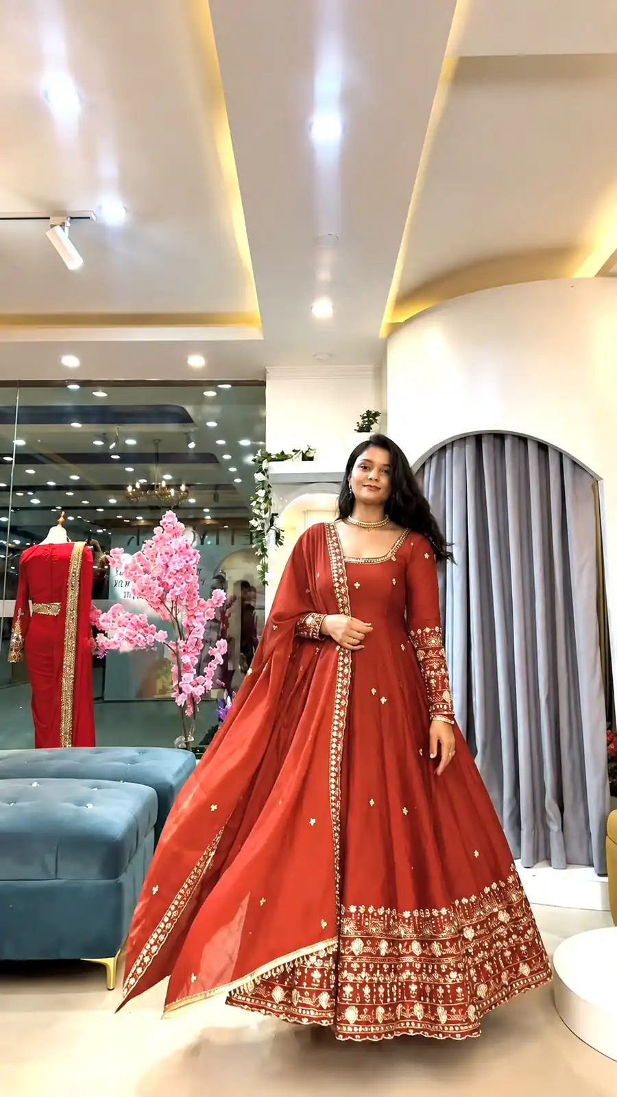 SSR 544 Red Color in Crunchy Silk Embroidery Work & Lace Work Gown . Special Price ₹2399. Delivery 4-6 Working Days. Shop now. | Gowns, Bollywood Gowns, Creative Gowns, Designer Gowns, Embroidered Gowns, Party Wear Gowns