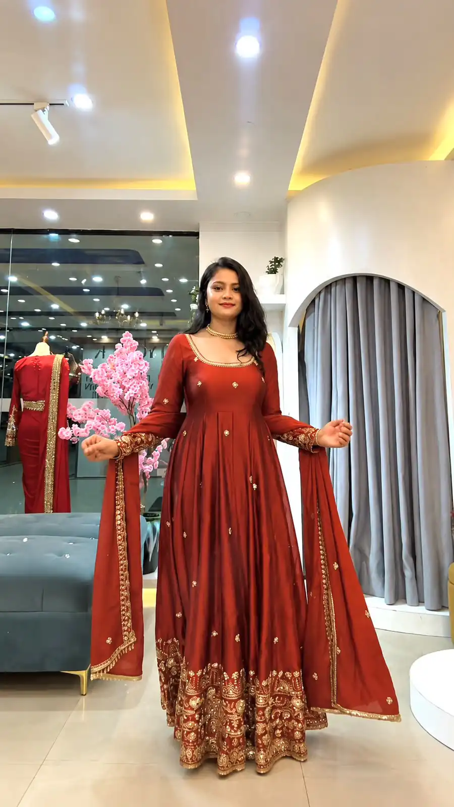 SSR 544 Red Color in Crunchy Silk Embroidery Work & Lace Work Gown . Special Price ₹2399. Delivery 4-6 Working Days. Shop now. | Gowns, Bollywood Gowns, Creative Gowns, Designer Gowns, Embroidered Gowns, Party Wear Gowns