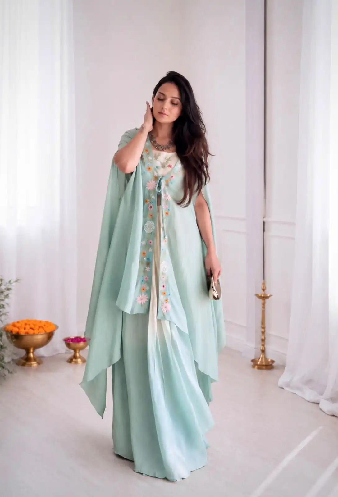 BB 70 Sky Blue Sky Blue Banglory Silk Dhoti Suit with Embroidery Work & Sequins Work. Grab it for ₹1999. Delivery 4-6 Working Days. Shop now. | Jump Suits, Salwar suit, Casual Suits, Creative suits, Designer Suits, Palazzo Suits, Party Wear Suits, Patiala Suits, Straight Suits