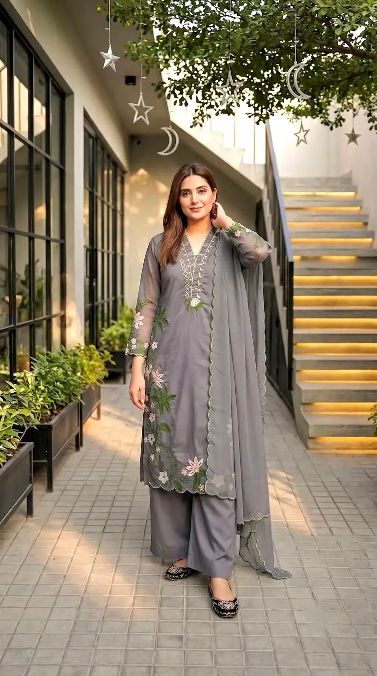 ST 249 Grey Roman Silk Salwar Suit with Sequins Work & Embroidery Work. Available at ₹2099 only. Delivery 4-6 Working Days. Shop now. | Jump Suits, Salwar suit, Casual Suits, Creative suits, Designer Suits, Palazzo Suits, Party Wear Suits, Patiala Suits, Straight Suits