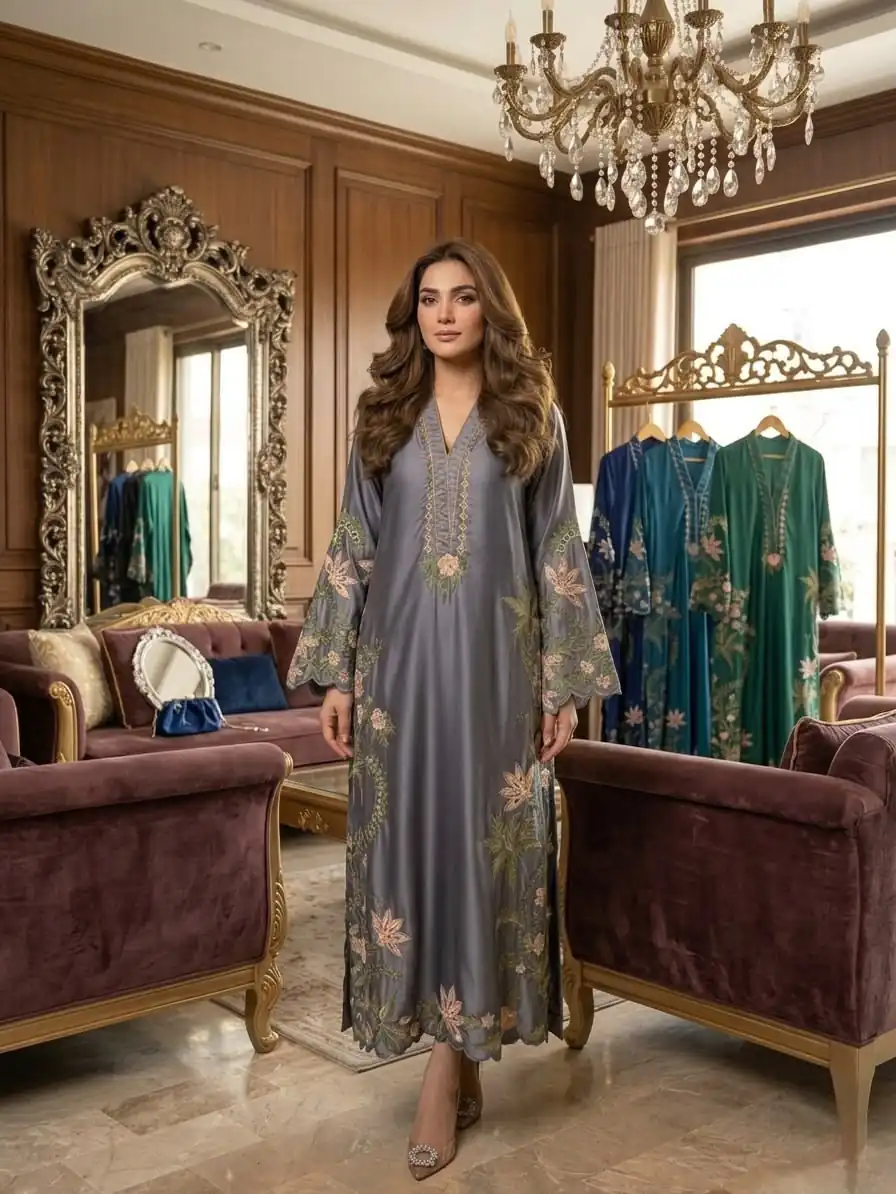 ST 249 Grey Roman Silk Salwar Suit with Sequins Work & Embroidery Work. Available at ₹2099 only. Delivery 4-6 Working Days. Shop now. | Jump Suits, Salwar suit, Casual Suits, Creative suits, Designer Suits, Palazzo Suits, Party Wear Suits, Patiala Suits, Straight Suits