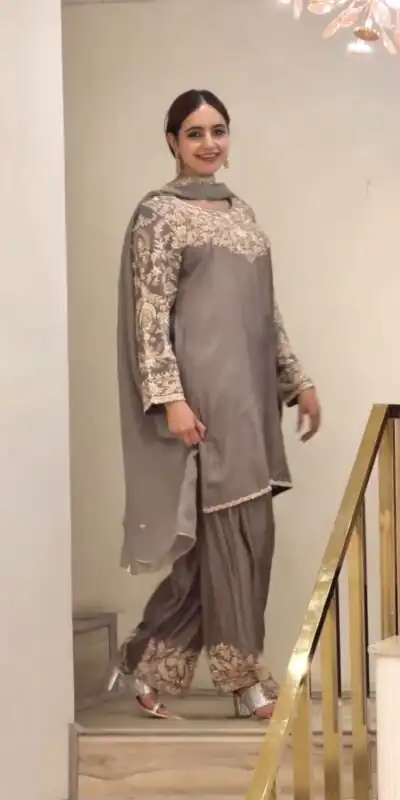 AD 242 Grey Color Chinon Silk Salwar Suit with Embroidery Work. Online Get it for ₹2249. Delivery 4-6 Working Days. Shop now. | Jump Suits, Salwar suit, Casual Suits, Creative suits, Designer Suits, Palazzo Suits, Party Wear Suits, Patiala Suits, Straight Suits
