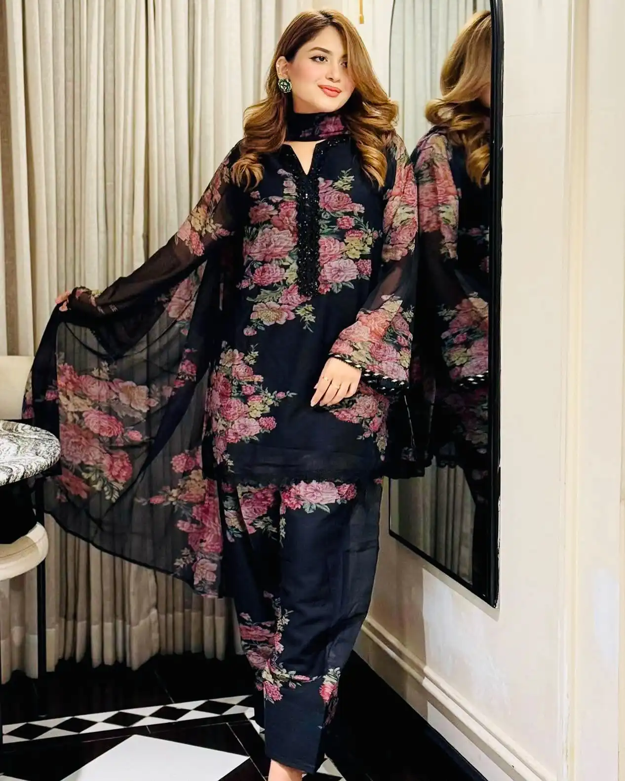JF 008 Black Colour Digital Print Salwar Suit in Black Faux Georgette. Now at just ₹2149. Delivery 4-6 Working Days. Shop now. | Jump Suits, Salwar suit, Casual Suits, Creative suits, Designer Suits, Palazzo Suits, Party Wear Suits, Patiala Suits, Straight Suits