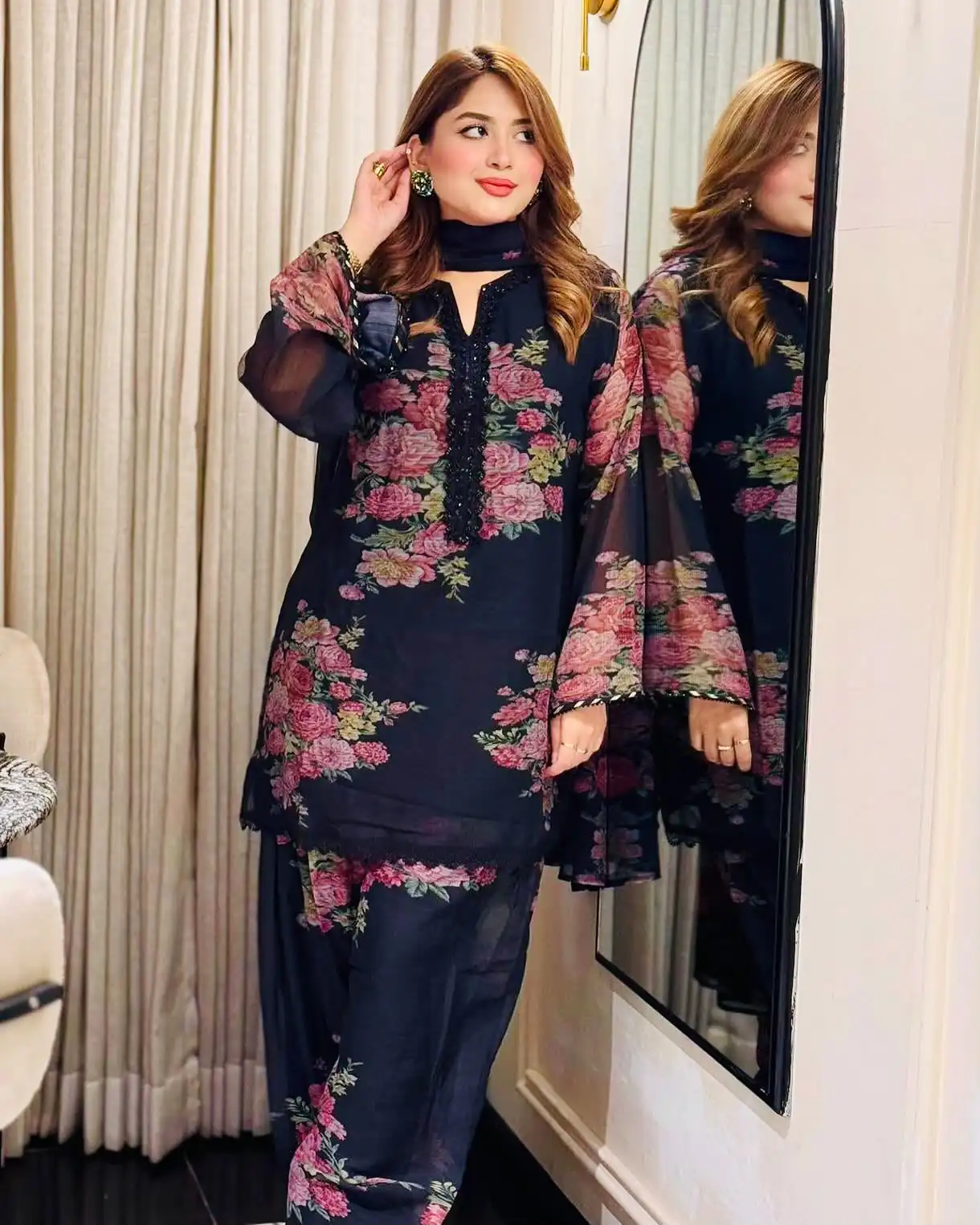 JF 008 Black Colour Digital Print Salwar Suit in Black Faux Georgette. Now at just ₹2149. Delivery 4-6 Working Days. Shop now. | Jump Suits, Salwar suit, Casual Suits, Creative suits, Designer Suits, Palazzo Suits, Party Wear Suits, Patiala Suits, Straight Suits