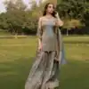ST 227 Grey in Color Organza Silk Embroidery Work Salwar Suit . Festive Deal ₹2399. Delivery 4-6 Working Days. Online Shop now. | Jump Suits, Salwar suit, Casual Suits, Creative suits, Designer Suits, Palazzo Suits, Party Wear Suits, Patiala Suits, Straight Suits
