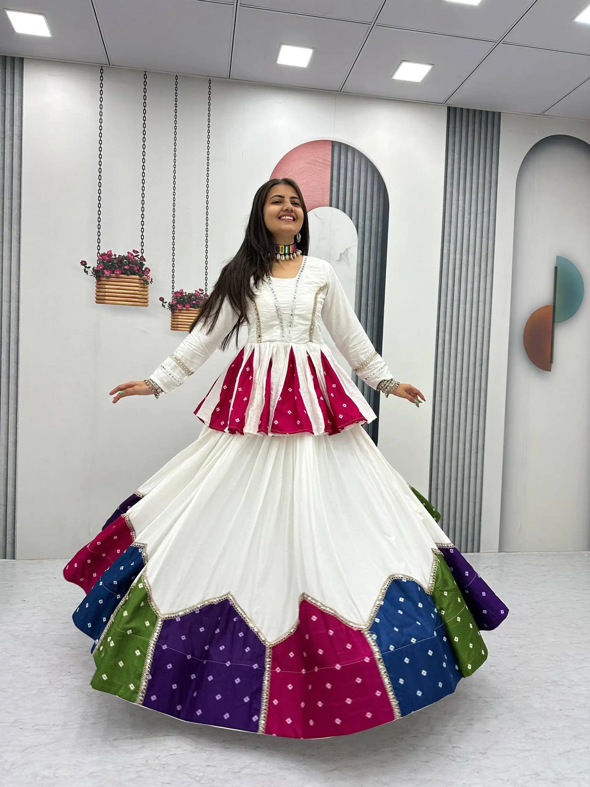 PC N54 White in Pure Cotton Mirror Work & Gamthi Work Lehenga Choli . Exclusive Offer ₹3049. Delivery 4-6 Working Days. Shop now. | Lehenga, Bollywood Lehenga, Creative Lehenga, Designer Lehenga, Embroidered Lehenga, Party Wear Lehenga
