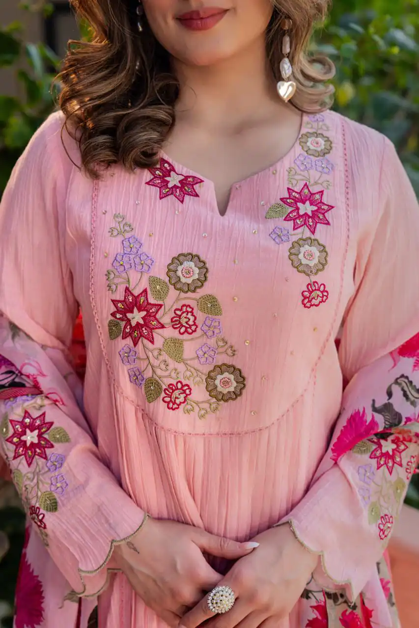 DIVA 166 Peach Mal Chanderi Salwar Suit Perfect for Wedding, Party, Baisakhi, Housewarming, Sangeet – Introductory Price ₹2249. Delivery 4-6 Working D | Jump Suits, Salwar suit, Casual Suits, Creative suits, Designer Suits, Palazzo Suits, Party Wear Suits, Patiala Suits, Straight Suits