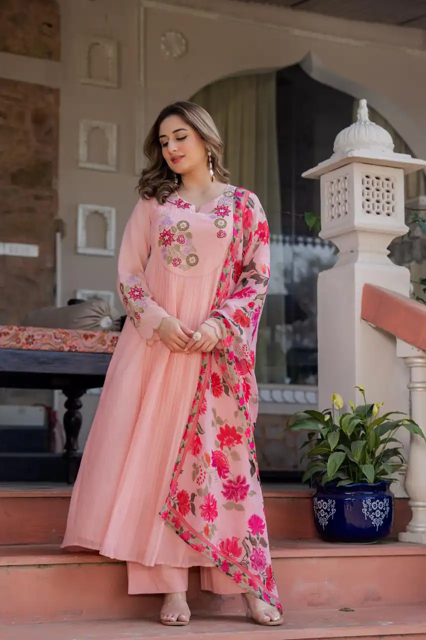 DIVA 166 Peach Mal Chanderi Salwar Suit Perfect for Wedding, Party, Baisakhi, Housewarming, Sangeet – Introductory Price ₹2249. Delivery 4-6 Working D | Jump Suits, Salwar suit, Casual Suits, Creative suits, Designer Suits, Palazzo Suits, Party Wear Suits, Patiala Suits, Straight Suits