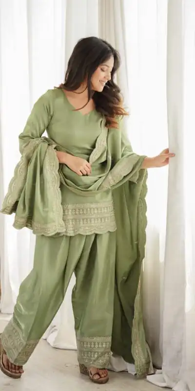 KB 304 Pista in Glass Roman Silk. Sequins Work & Embroidery Work Salwar Suit Festive Deal ₹1999. Delivery 4-6 Working Days. Shop now. | Jump Suits, Salwar suit, Casual Suits, Creative suits, Designer Suits, Palazzo Suits, Party Wear Suits, Patiala Suits, Straight Suits