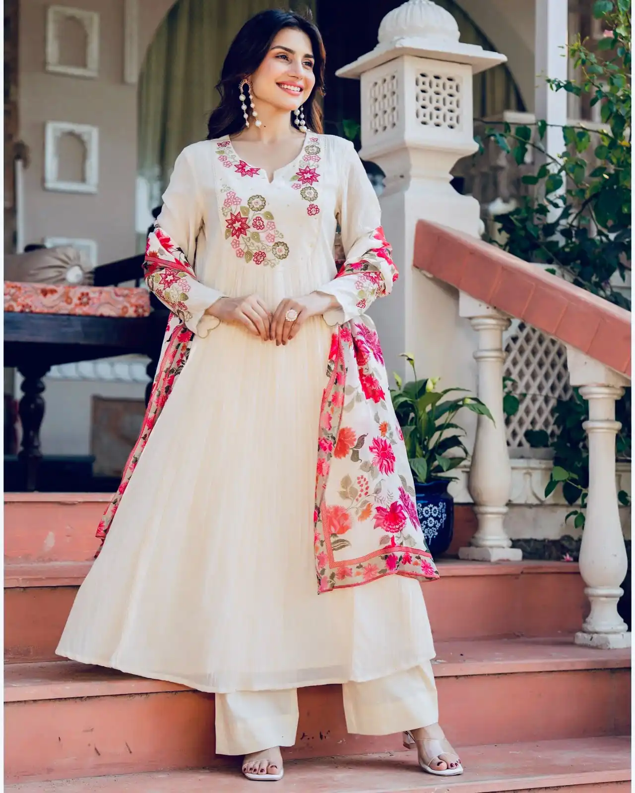 DIVA 166 White Mal Chanderi Salwar Suit Perfect for Wedding, Party, Baisakhi, Housewarming, Sangeet – Introductory Price ₹2249. Delivery 4-6 Working D | Jump Suits, Salwar suit, Casual Suits, Creative suits, Designer Suits, Palazzo Suits, Party Wear Suits, Patiala Suits, Straight Suits