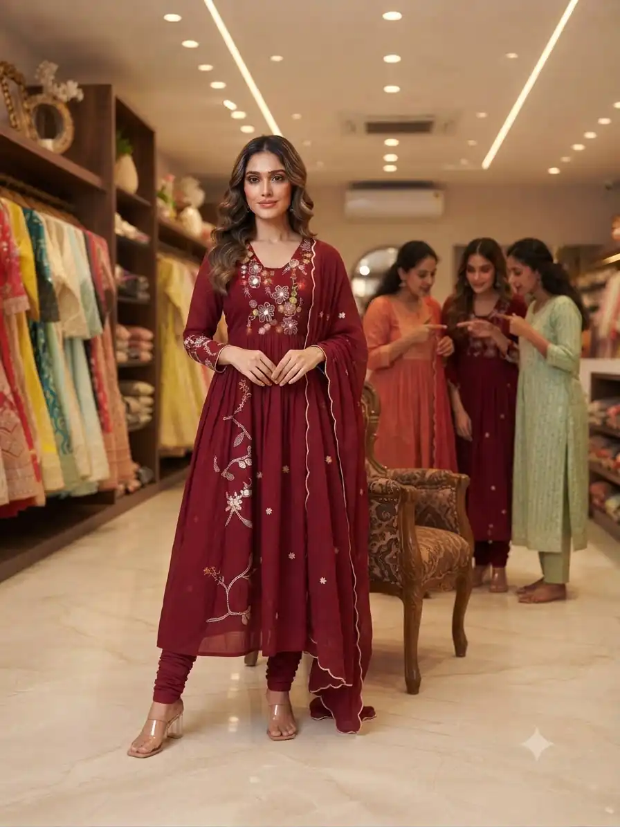 LG 2131 Maroon Mul Chanderi Salwar Suit with Embroidery Work & Sequins Work. Festive Deal ₹2199. Delivery 4-6 Working Days. Shop nowp | Jump Suits, Salwar suit, Casual Suits, Creative suits, Designer Suits, Palazzo Suits, Party Wear Suits, Patiala Suits, Straight Suits