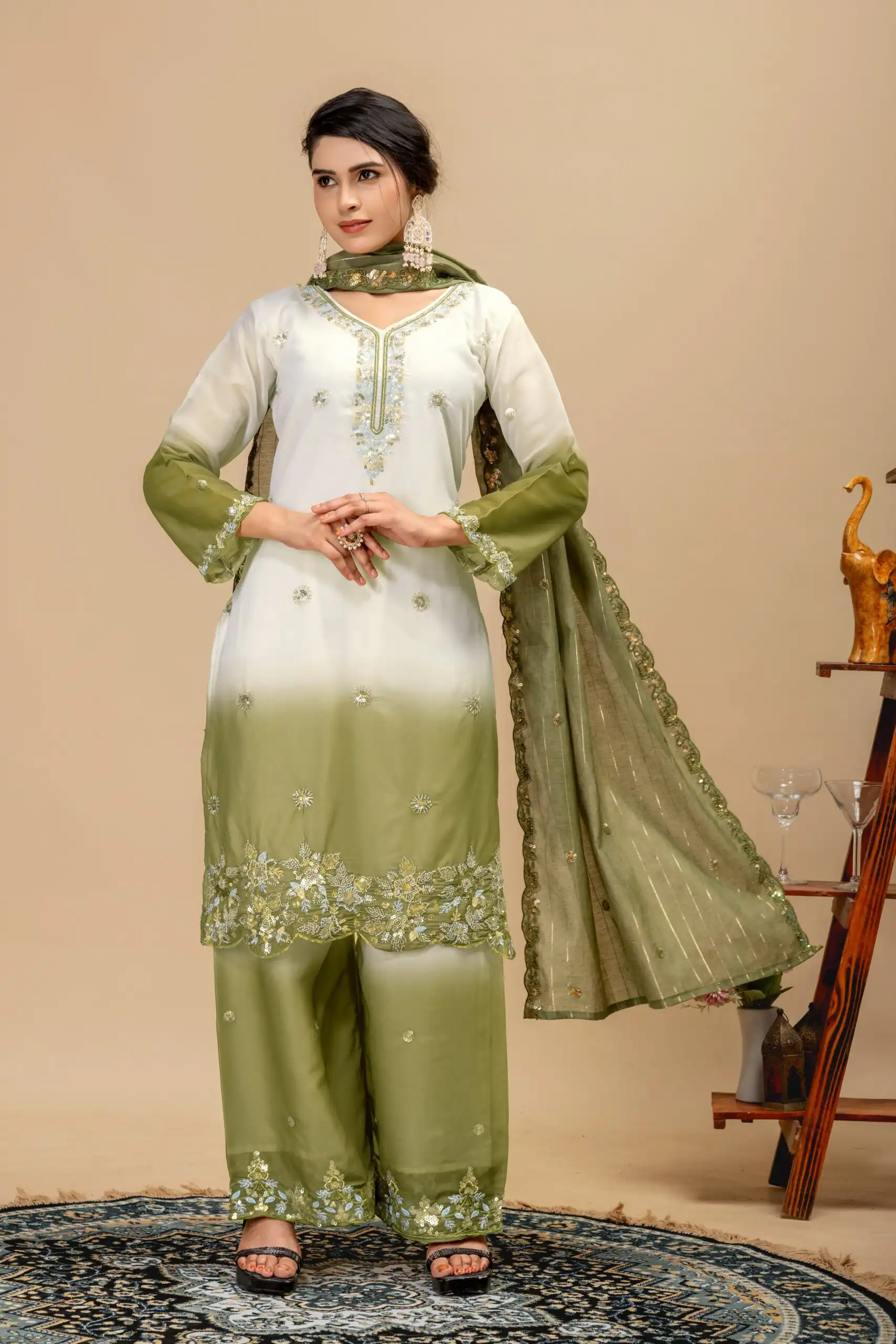 ST 1198 Mehandi in Star Georgette Embroidery Work Salwar Suit . Introductory Price ₹2399. Delivery 4-6 Working Days. Shop now. | Jump Suits, Salwar suit, Casual Suits, Creative suits, Designer Suits, Palazzo Suits, Party Wear Suits, Patiala Suits, Straight Suits