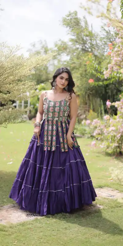 KA 5075 Purple Kora Cotton Lehenga Choli erfect for Wedding, Party, Haldi, Traditional Day, Makar Sankranti – . Special Price ₹2899. Delivery 4-6 Working | Lehenga, Bollywood Lehenga, Creative Lehenga, Designer Lehenga, Embroidered Lehenga, Party Wear Lehenga