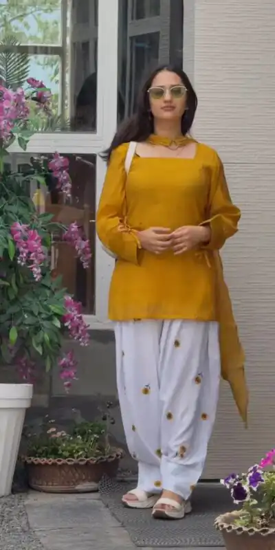 NF 1295 Mustered Roman Cotton Salwar Suit with Embroidery Work. Introductory Price ₹2049. Delivery 4-6 Working Days. Shop now. | Jump Suits, Salwar suit, Casual Suits, Creative suits, Designer Suits, Palazzo Suits, Party Wear Suits, Patiala Suits, Straight Suits