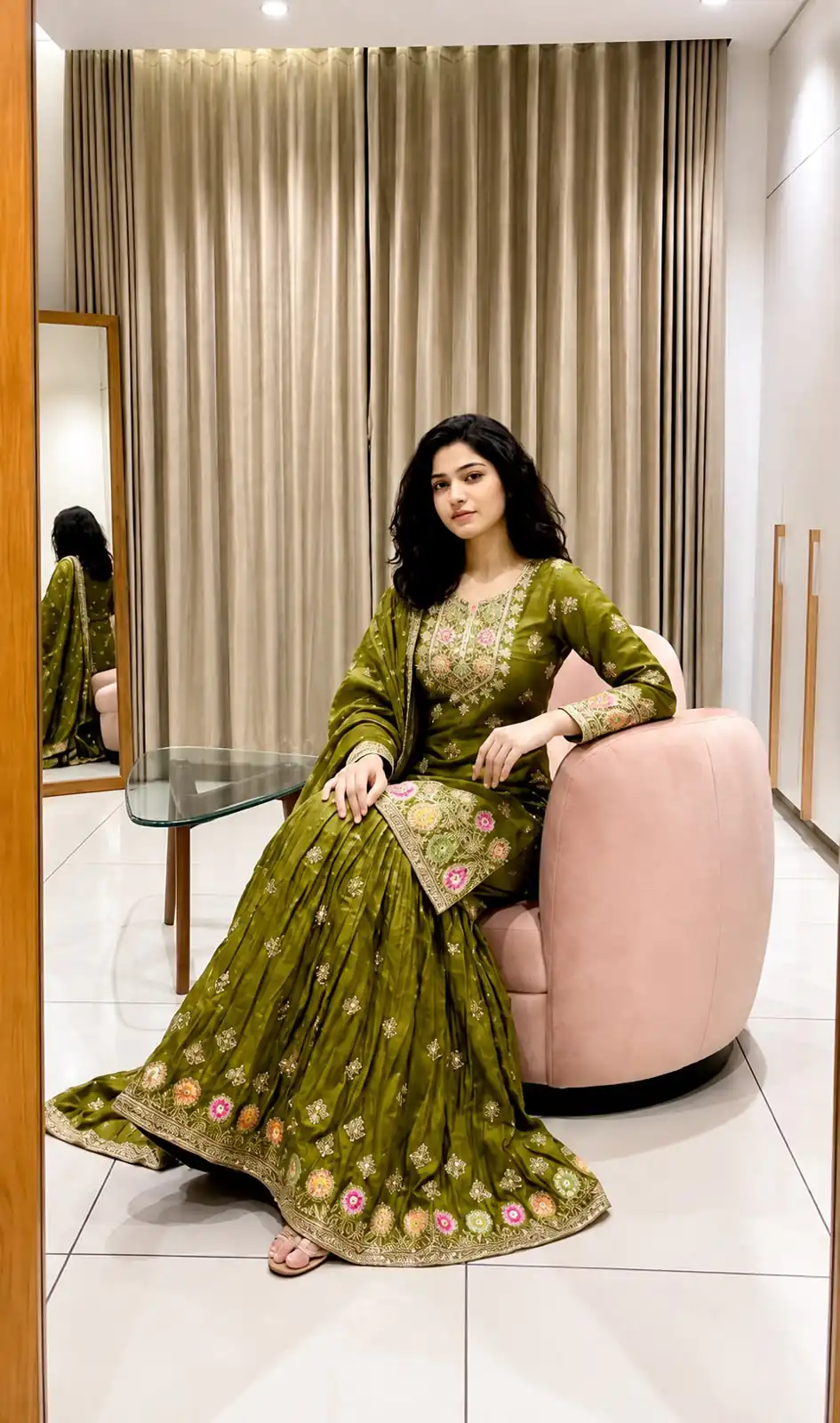 WW 1276 Mehandi Pure Endy Silk Salwar Suit with Embroidery Work & Sequins Work. Exclusive Offer ₹2399. Delivery 4-6 Working Days. Shop now. | Jump Suits, Salwar suit, Casual Suits, Creative suits, Designer Suits, Palazzo Suits, Party Wear Suits, Patiala Suits, Straight Suits