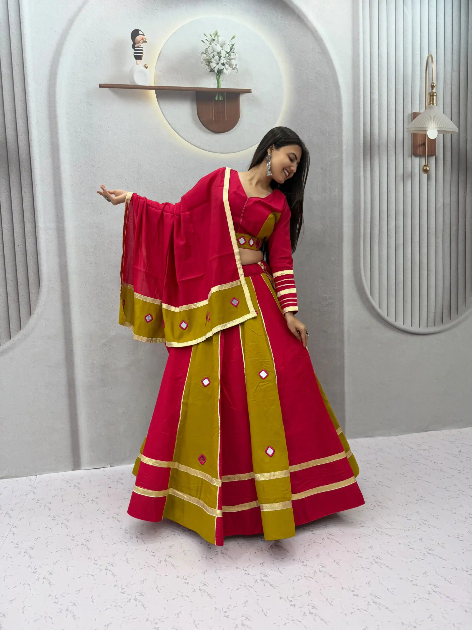 PC 599 Mustered Roman Silk Lehenga Choli Perfect for Wedding, Party, Eid, Reception, Durga Puja Available at ₹2899 only. Delivery 4-6 Working Days. Shop now. | Lehenga, Bollywood Lehenga, Creative Lehenga, Designer Lehenga, Embroidered Lehenga, Party Wear Lehenga