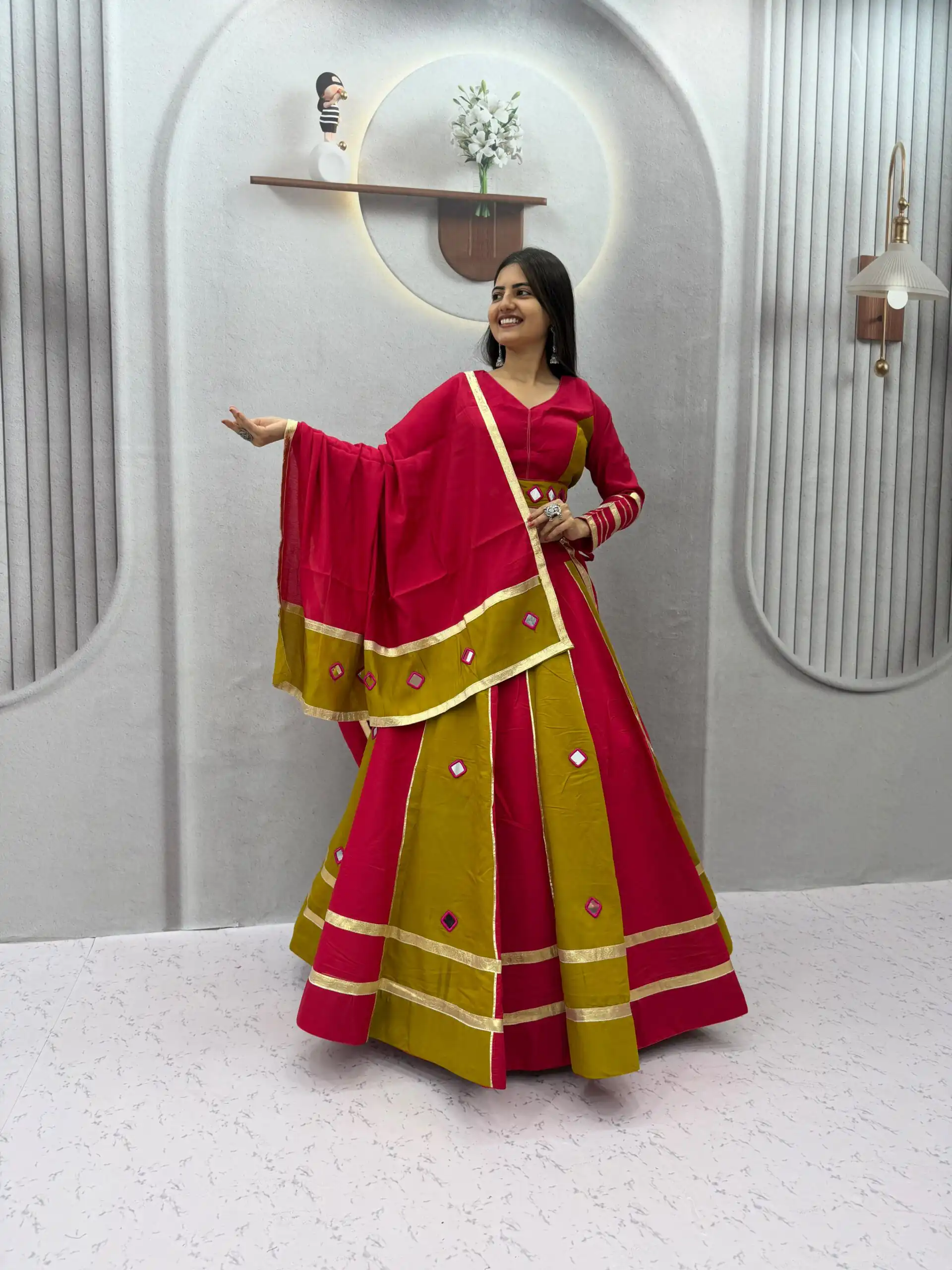 PC 599 Mustered Roman Silk Lehenga Choli Perfect for Wedding, Party, Eid, Reception, Durga Puja Available at ₹2899 only. Delivery 4-6 Working Days. Shop now. | Lehenga, Bollywood Lehenga, Creative Lehenga, Designer Lehenga, Embroidered Lehenga, Party Wear Lehenga