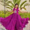 Ram 128 Wine| Faux Georgette Thread Work Gown Embroidery Work & Lace Work. Special Price ₹1749. Delivery 4-6 Working Days. Shop now. | Gowns, Bollywood Gowns, Creative Gowns, Designer Gowns, Embroidered Gowns, Party Wear Gowns