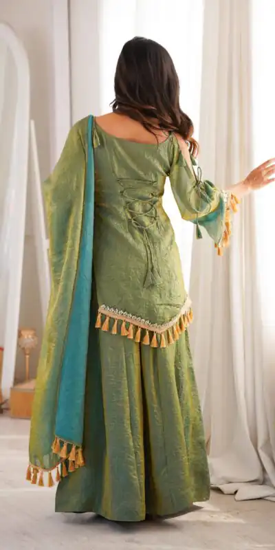SRK 5357 Green Doremon Crush Salwar Suit Perfect for Wedding, Party, Traditional Day, Baisakhi, Karwa Chauth – . Exclusive Offer ₹2099. Delive | Jump Suits, Salwar suit, Casual Suits, Creative suits, Designer Suits, Palazzo Suits, Party Wear Suits, Patiala Suits, Straight Suits