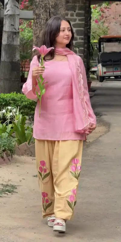 NF 1296 Pink Color Mal Cotton Embroidery Work Salwar Suit . Wedding, Party, Festive, Events, Get it for ₹2249. Delivery 4-6 Working Days. Shop now. | Jump Suits, Salwar suit, Casual Suits, Creative suits, Designer Suits, Palazzo Suits, Party Wear Suits, Patiala Suits, Straight Suits