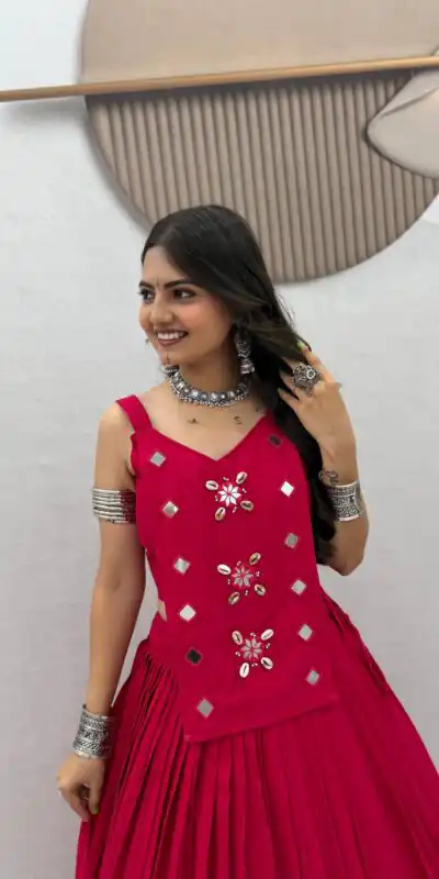 PC 581 Pink Color Pure Cotton Lehenga Choli with Cowrie Work. Festive Deal ₹2999. Delivery 4-6 Working Days. Online Shop now. | Lehenga, Bollywood Lehenga, Creative Lehenga, Designer Lehenga, Embroidered Lehenga, Party Wear Lehenga